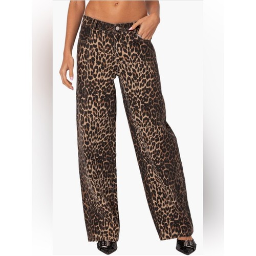 Edikted leopard print straight - leopard,